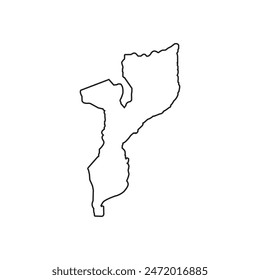 Mozambique map icon symbol design