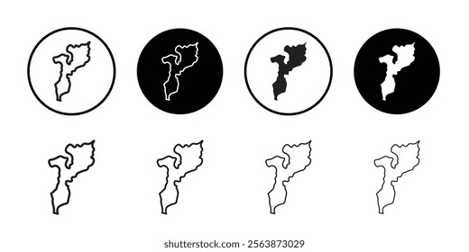 Mozambique map icon web design in vector