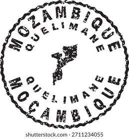 Mozambique Quelimane Round Seal Diseño de mapas