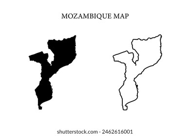 Mozambique region country map vector
