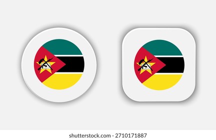 Mosambik - Symbol für abgerundete Nationalflagge
