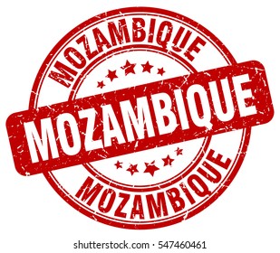 Mozambique Stamp Red Round Grunge Vintage Stock Vector (Royalty Free ...