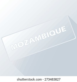 Mozambique unique button for any design. Vector illustration