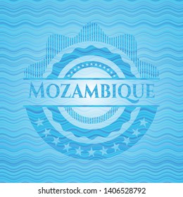 Mozambique water badge background. Vector Illustration. Detailed.