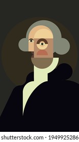 Mozart minimalist vector profile design