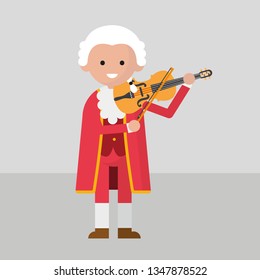 Mozart playing violine