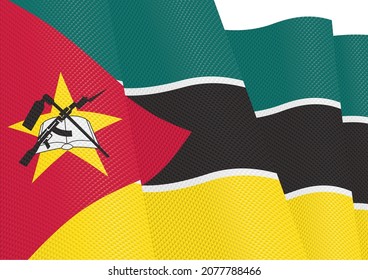 mozembique flag fluttering gradient texture