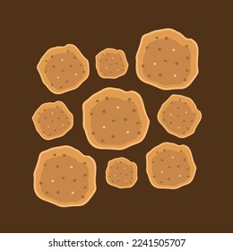 Mozzarella bites flat vector illustration. Cute mozzarella cheese bites cartoon vector illustration for graphic design and decorative element