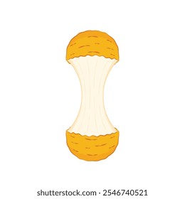 Mozzarella cheese ball vector. Mozzarella cheese ball on white background. Cheese stretch.