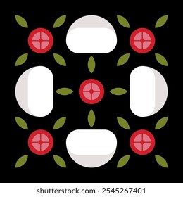 Mozzarella Cheese Geometric Elements Concept