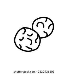 Mozzarella cheese sign сolor line icon. Pictogram for web page.