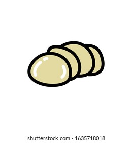 mozzarella doodle icon, vector illustration