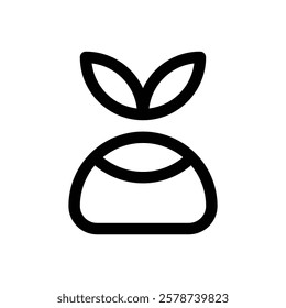 Mozzarella. Editable stroke vector icon.