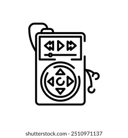 MP3-Player-Gliederungssymbol, Vektorgrafik