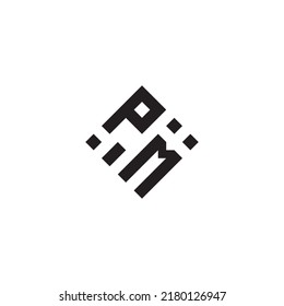 MP abstract geometric concept logo in high quality professional design that will be best for street style