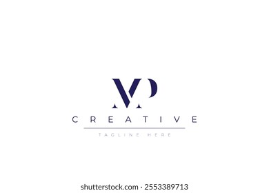 MP abstract minimalist letters Logo Monogram. It is a minimalist logo, this logo is made by combining two letters