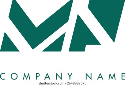 MP diseño de Vector de logotipo de letra abstracta moderna creativa. Utilizable para su empresa o negocio e identidad de marca.