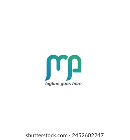 MP identity logo, MP vector logo design 