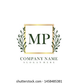 MP Initial beauty floral logo template