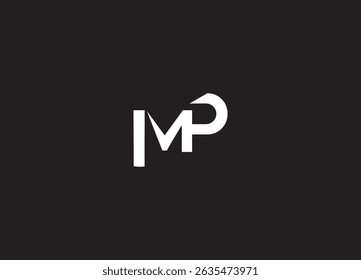 MP initial letter logo design and monogram logo