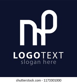 mp initial letter logo icon vector template
