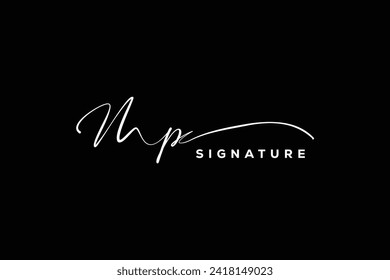 MP initials Handwriting signature logo. MP Hand drawn Calligraphy lettering Vector. MP letter real estate, beauty, photography letter logo design.