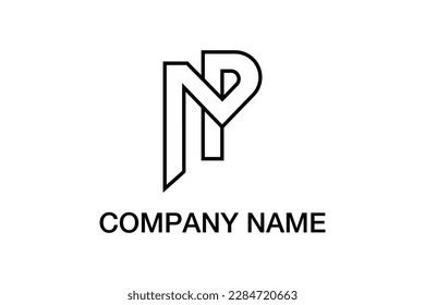 plantilla de material vectorial creativo para diseño de logotipo de marca mp 