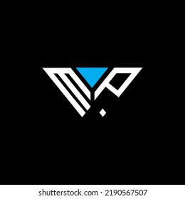 MP Brief Logo kreatives Design mit Vektorgrafik, MP einfach und modern Logo.
