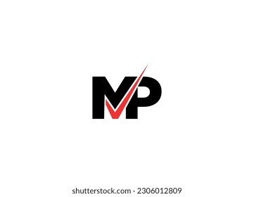 MP letter Logo Design with Creative Modern vector icon template