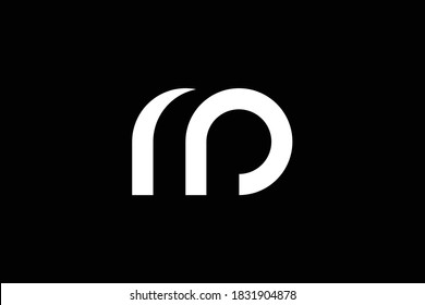 MP letter logo design on luxury background. PM monogram initials letter logo concept. MP icon design. PM elegant and Professional letter icon design on black background. M P PM MP