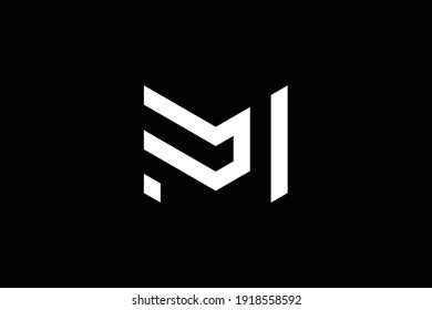 MP letter logo design on luxury background. PM monogram initials letter logo concept. MP icon design. PM elegant and Professional white color letter icon design on black background.