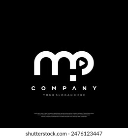 MP letter logo design on luxury background. PM monogram initials letter logo concept. MP icon design. PM elegant and Professional letter icon design on black background. M P PM MP Premium Design