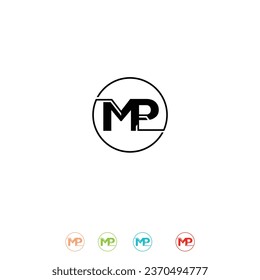 logotipo de la letra Mp o diseño del logotipo de mp, logotipo de pm