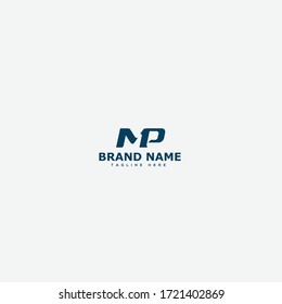 Vector de plantillas de diseño de logotipo de letra MP