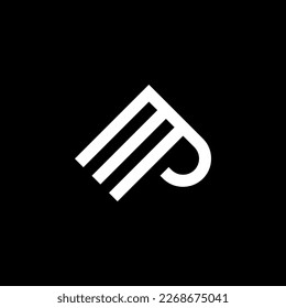 MP Letter Logo Design Template Vectors Illustration.