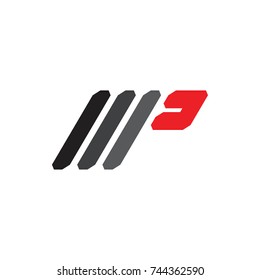 MP letter logo design vector