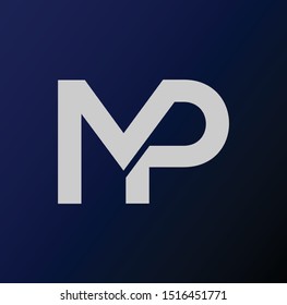 MP letter logo and icon design