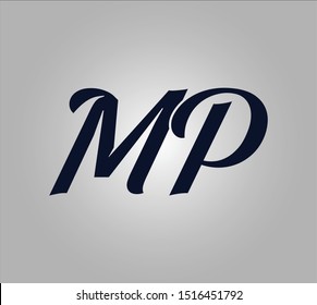 MP letter logo and icon design
