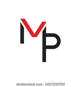 Vector de diseño de logotipo de letra MP o letra MVP