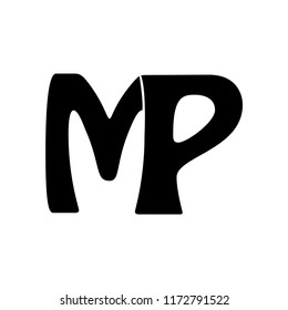 Mp Letter Vector Logo Stock Vector (Royalty Free) 1172791522