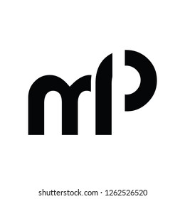 MP LETTER VECTOR LOGO