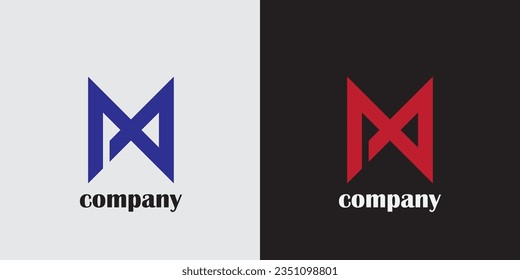 MP logo with abstract design