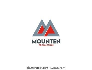 MP logo concept colored grey and red