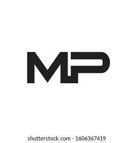 Mp Logo Design Simple Modern Template Stock Vector (Royalty Free ...