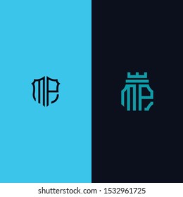 MP Logo Set modern graphic design, Inspirational logo design for all companies. -Vectors