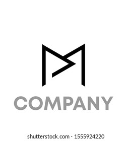 MP logo vector design sign template