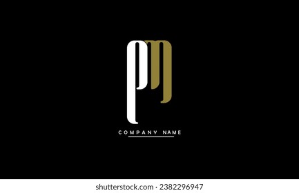 MP, PM Abstract Letters Logo Monogram
