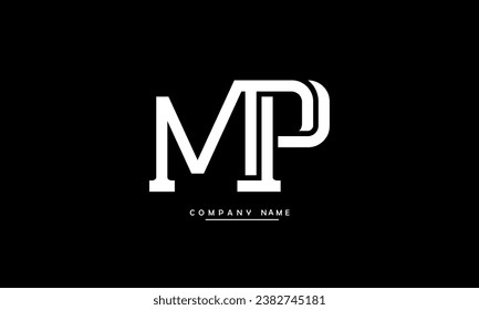 Monogramm für MP, PM Abstrakte Buchstaben des Logos