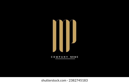 MP, PM Abstract Letters Logo Monogram