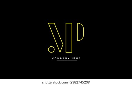 Monograma del logotipo de las letras abstractas del PM